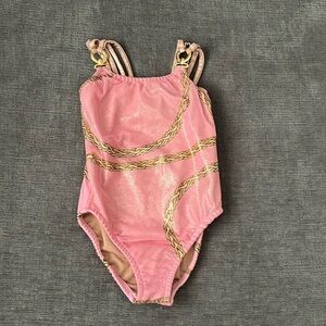 NWOT LES TOUT PETIT metallic chain one piece swimsuit size 3